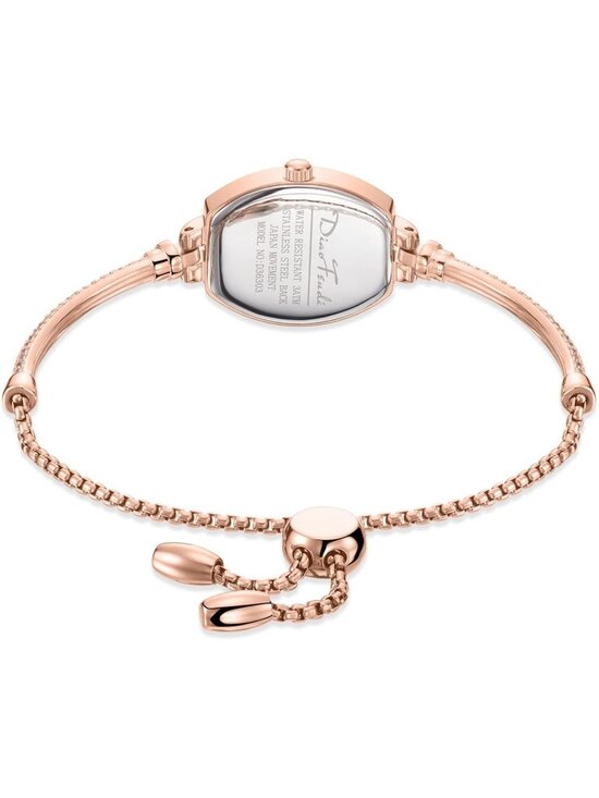Womens Rose Gold Analog Quartz Diamond Waterproof Elegance Petite Bracelet Watch main image 4